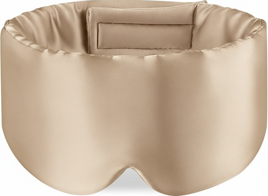 Aurica Göz Bandı- Şampanya Büyük Boy, %100 Saf Dut İpeği