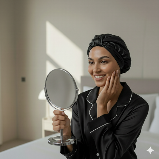 Aurica Bone - Siyah KLASİK, %100 Saf Dut İpeği