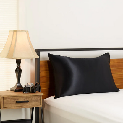 Aurica Yastık Kılıfı - Siyah, %100 Dut İpeği
