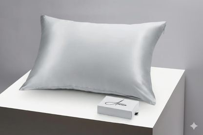 Aurica Yastık Kılıfı - Gri, %100 Dut İpeği
