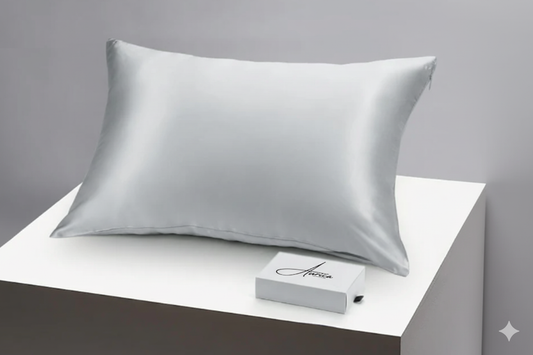 Aurica Yastık Kılıfı - Gri, %100 Dut İpeği