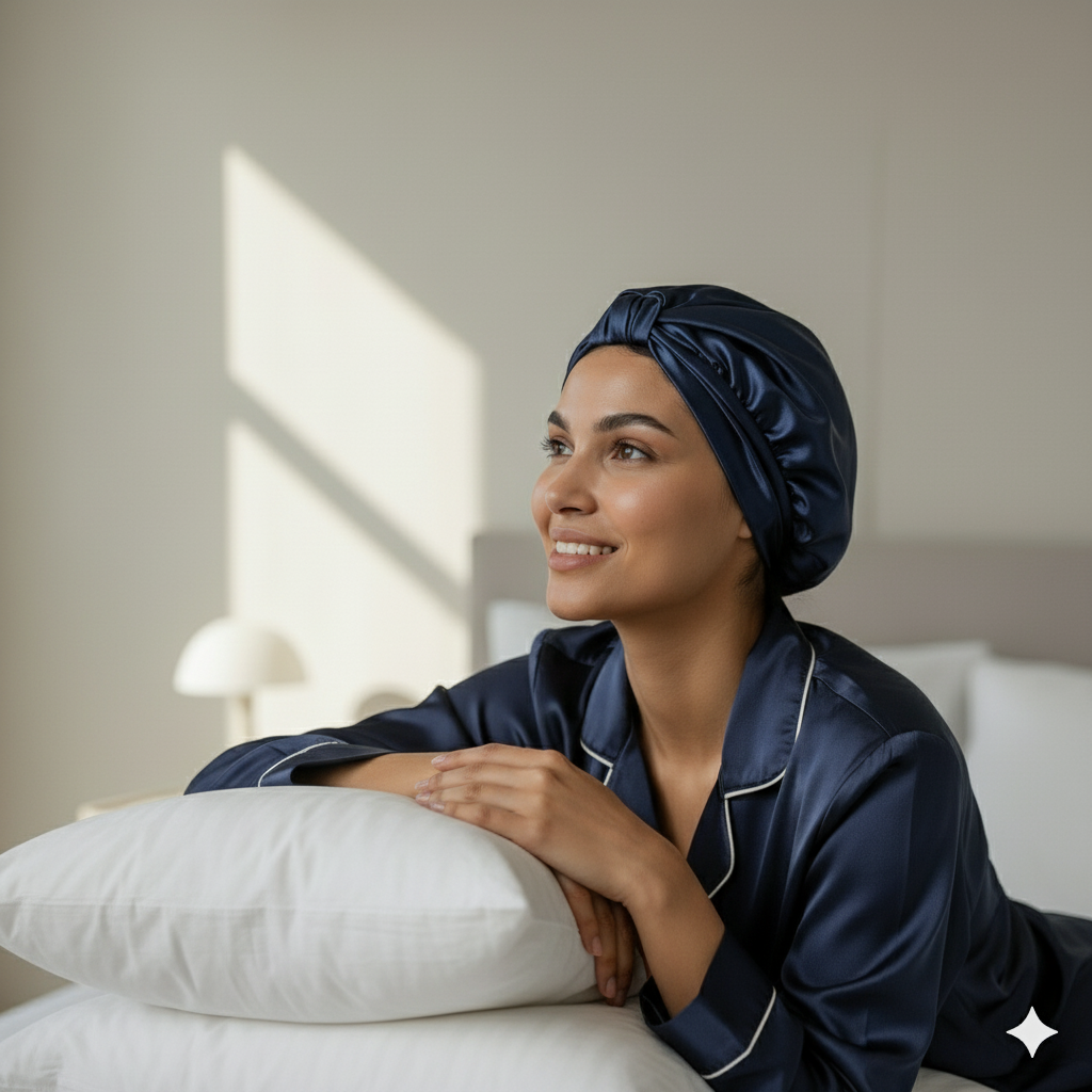 Aurica Bone - Lacivert KLASİK, %100 Saf Dut İpeği