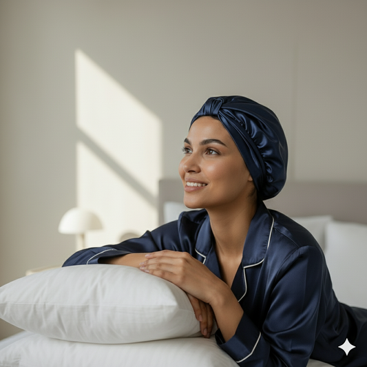 Aurica Bone - Lacivert KLASİK, %100 Saf Dut İpeği