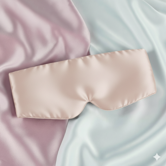 Aurica Göz Bandı- Şampanya Büyük Boy, %100 Saf Dut İpeği