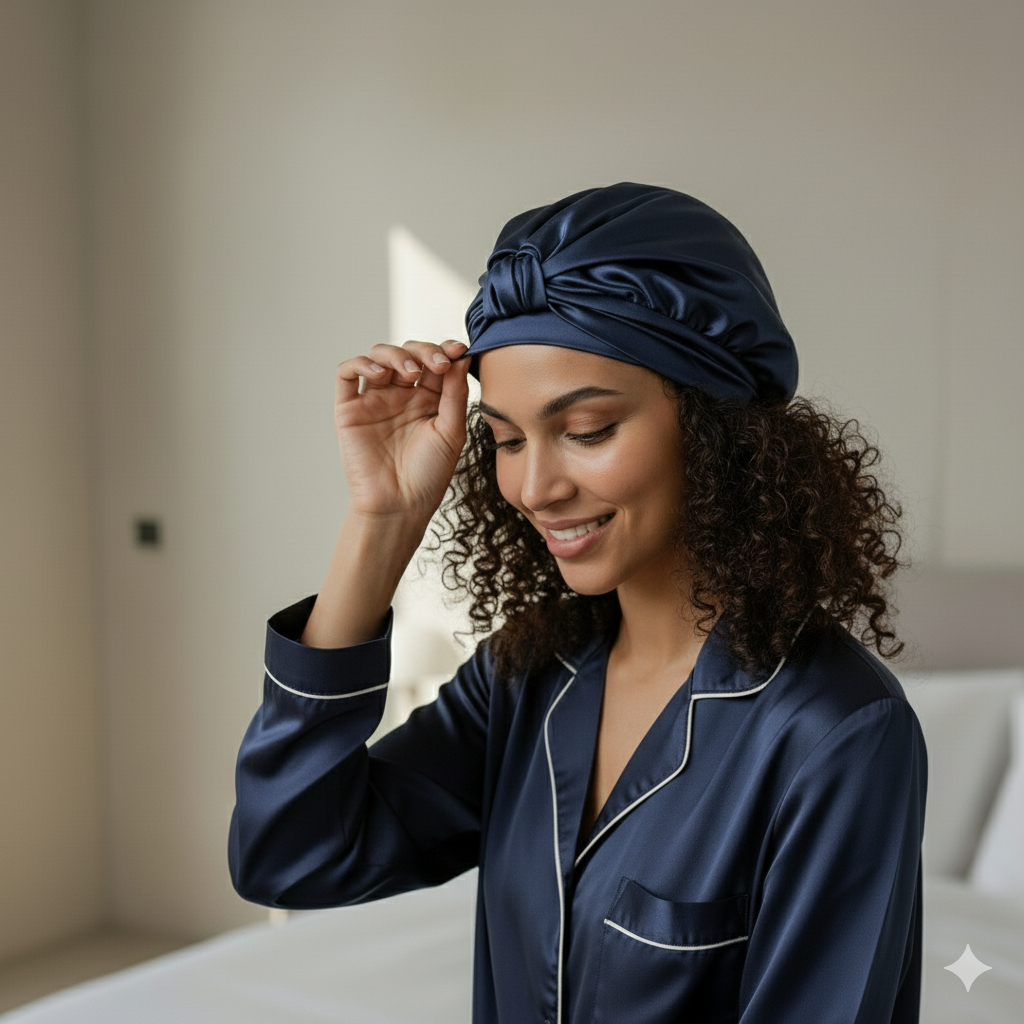 Aurica Bone - Lacivert KLASİK, %100 Saf Dut İpeği