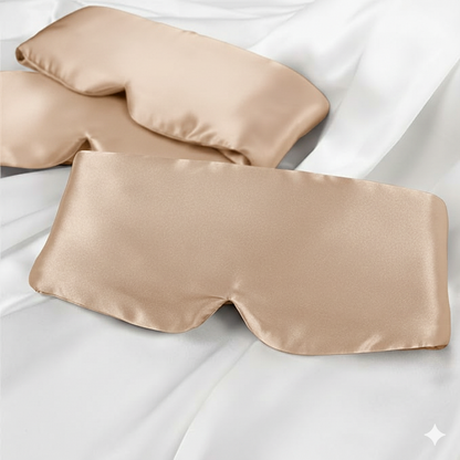 Aurica Göz Bandı- Şampanya Büyük Boy, %100 Saf Dut İpeği