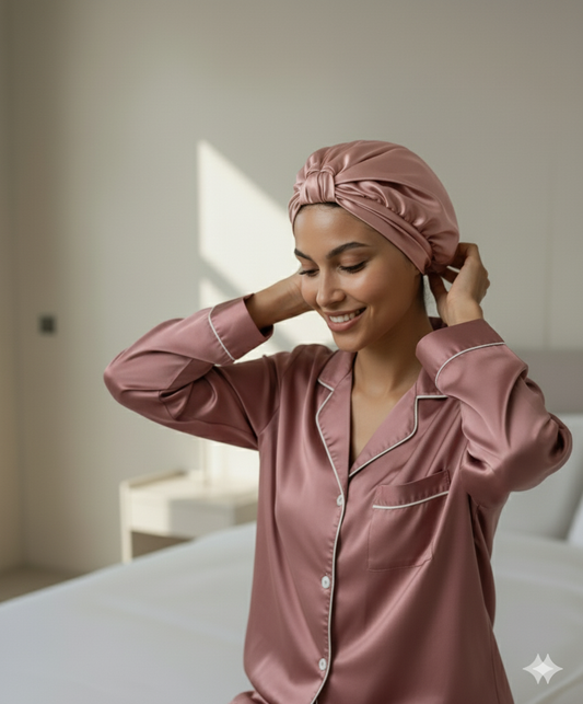 Aurica Bone - Pembe KLASİK, %100 Saf Dut İpeği