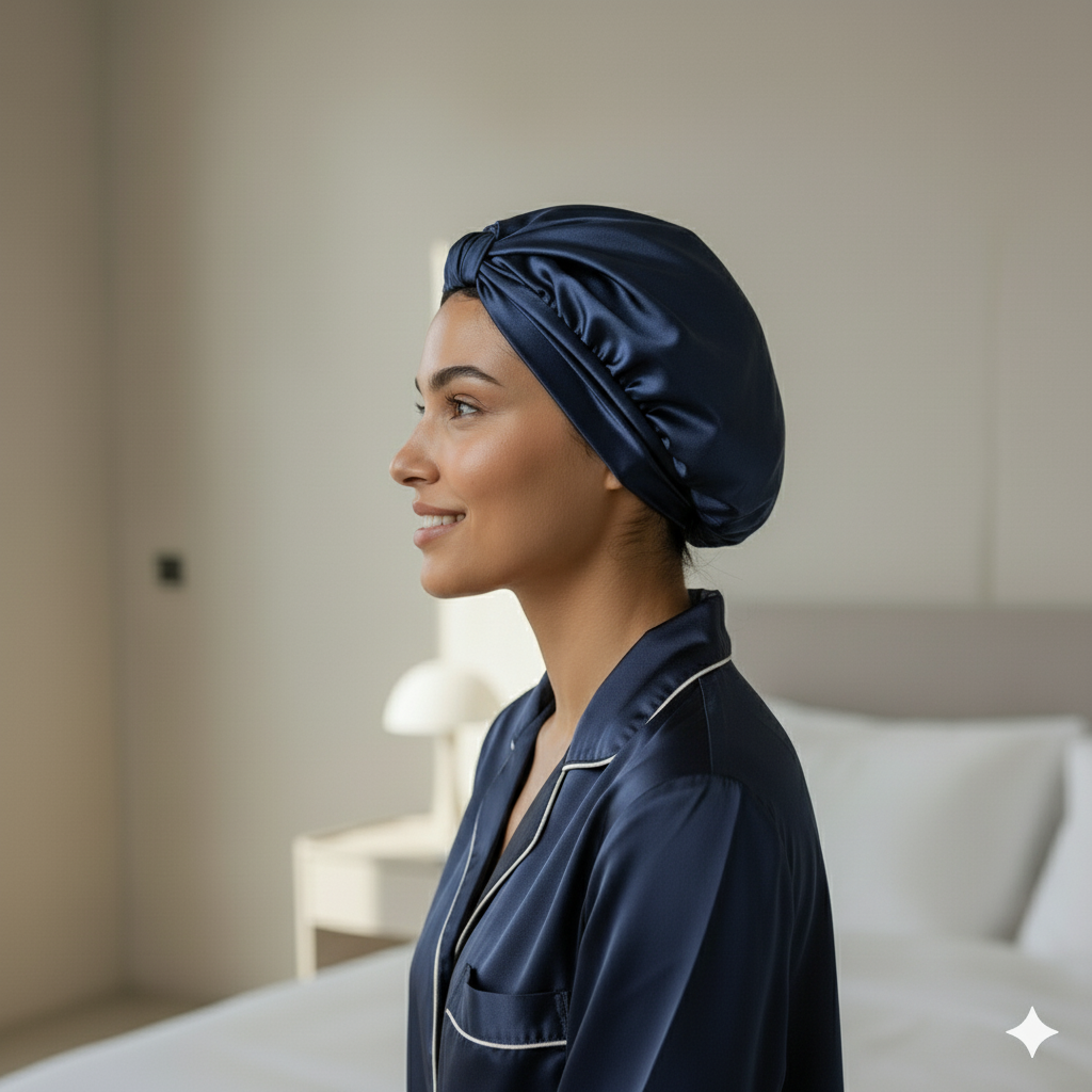 Aurica Bone - Lacivert KLASİK, %100 Saf Dut İpeği