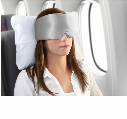 Aurica Göz Bandı- Gri Büyük Boy, %100 Saf Dut İpeği