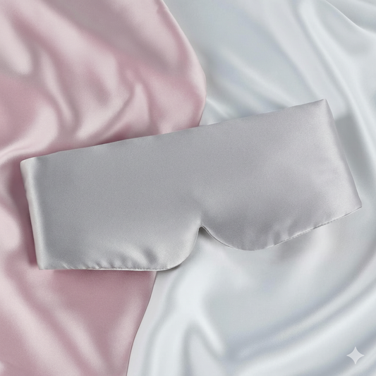 Aurica Göz Bandı- Gri Büyük Boy, %100 Saf Dut İpeği