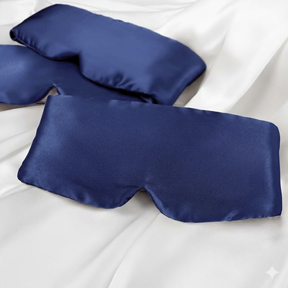 Aurica Göz Bandı- Lacivert Büyük Boy, %100 Saf Dut İpeği