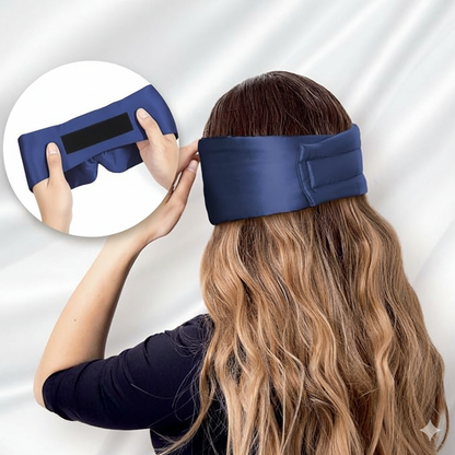 Aurica Göz Bandı- Lacivert Büyük Boy, %100 Saf Dut İpeği