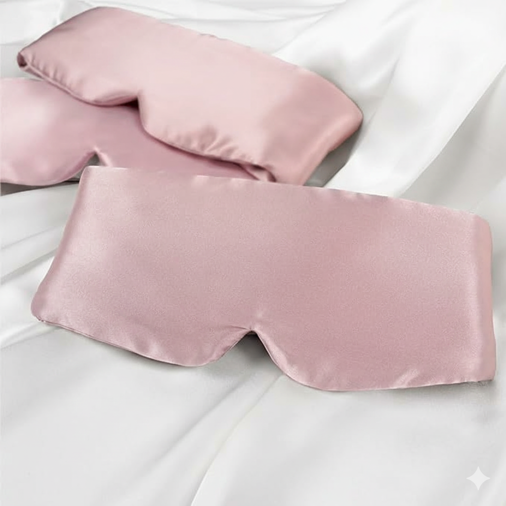 Aurica Göz Bandı- Pembe Büyük Boy, %100 Saf Dut İpeği