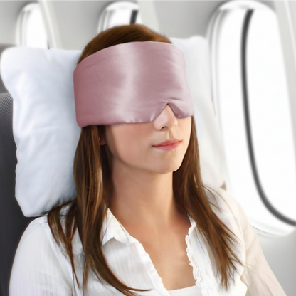 Aurica Göz Bandı- Pembe Büyük Boy, %100 Saf Dut İpeği