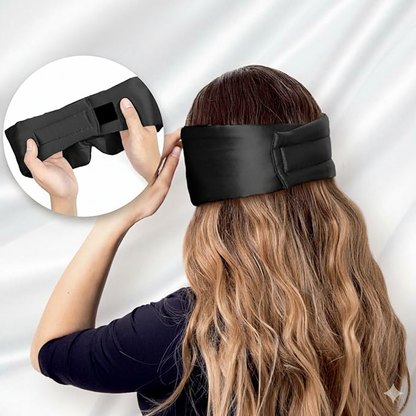 Aurica Göz Bandı- Siyah Büyük Boy, %100 Saf Dut İpeği