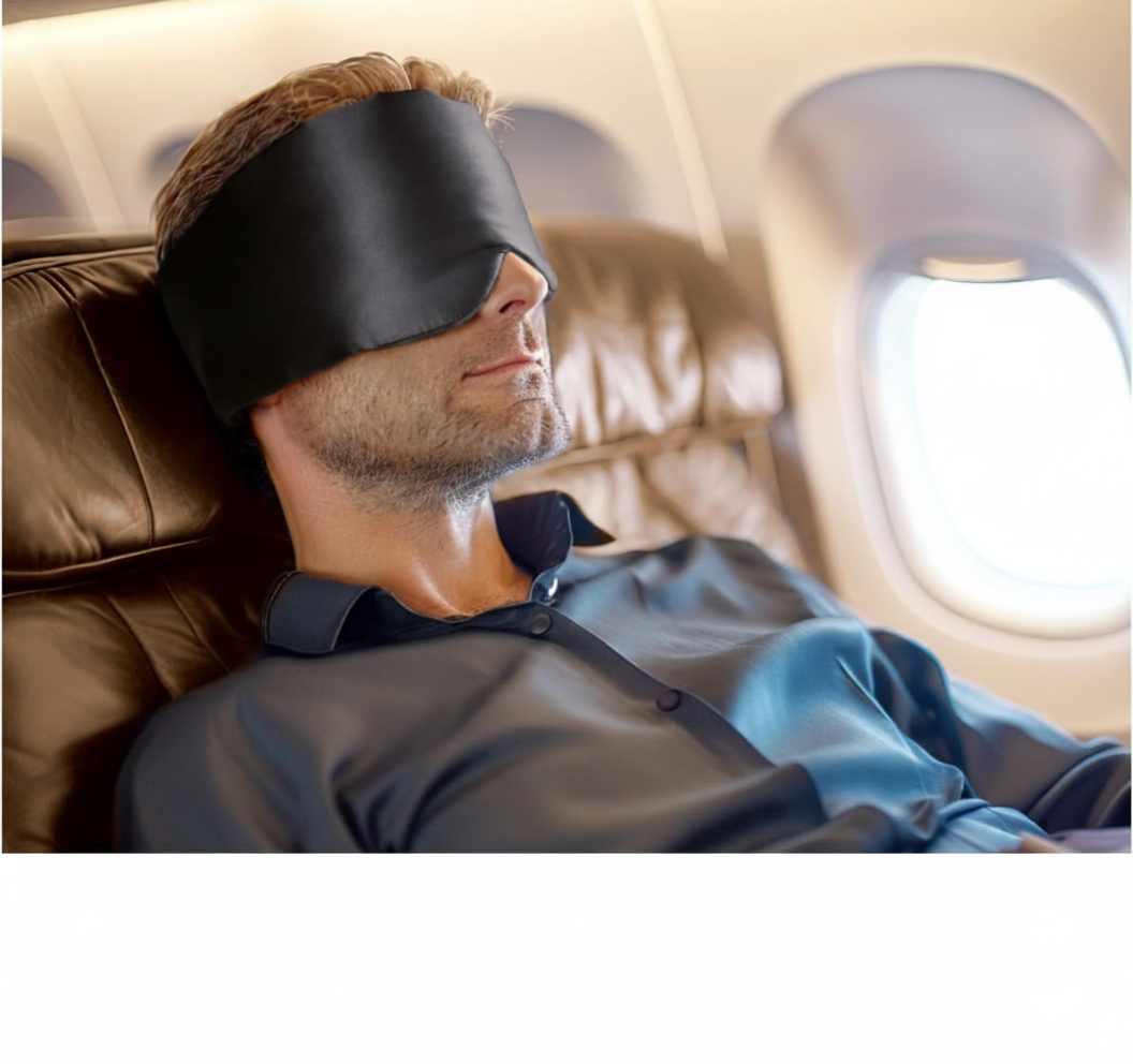 Aurica Göz Bandı- Siyah Büyük Boy, %100 Saf Dut İpeği