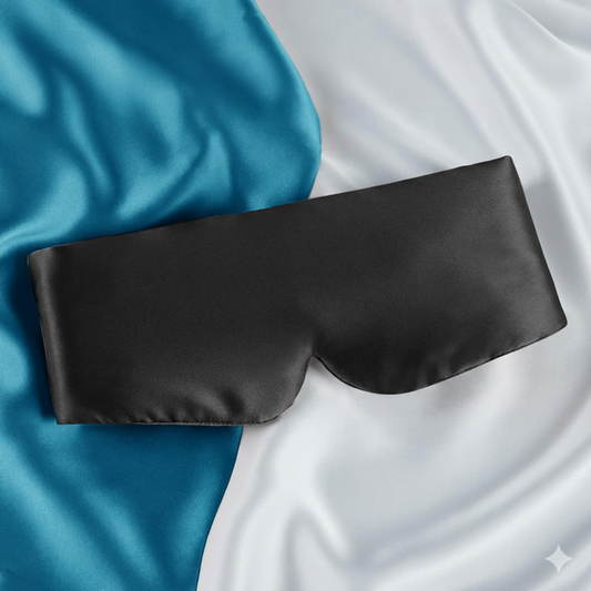 Aurica Göz Bandı- Siyah Büyük Boy, %100 Saf Dut İpeği